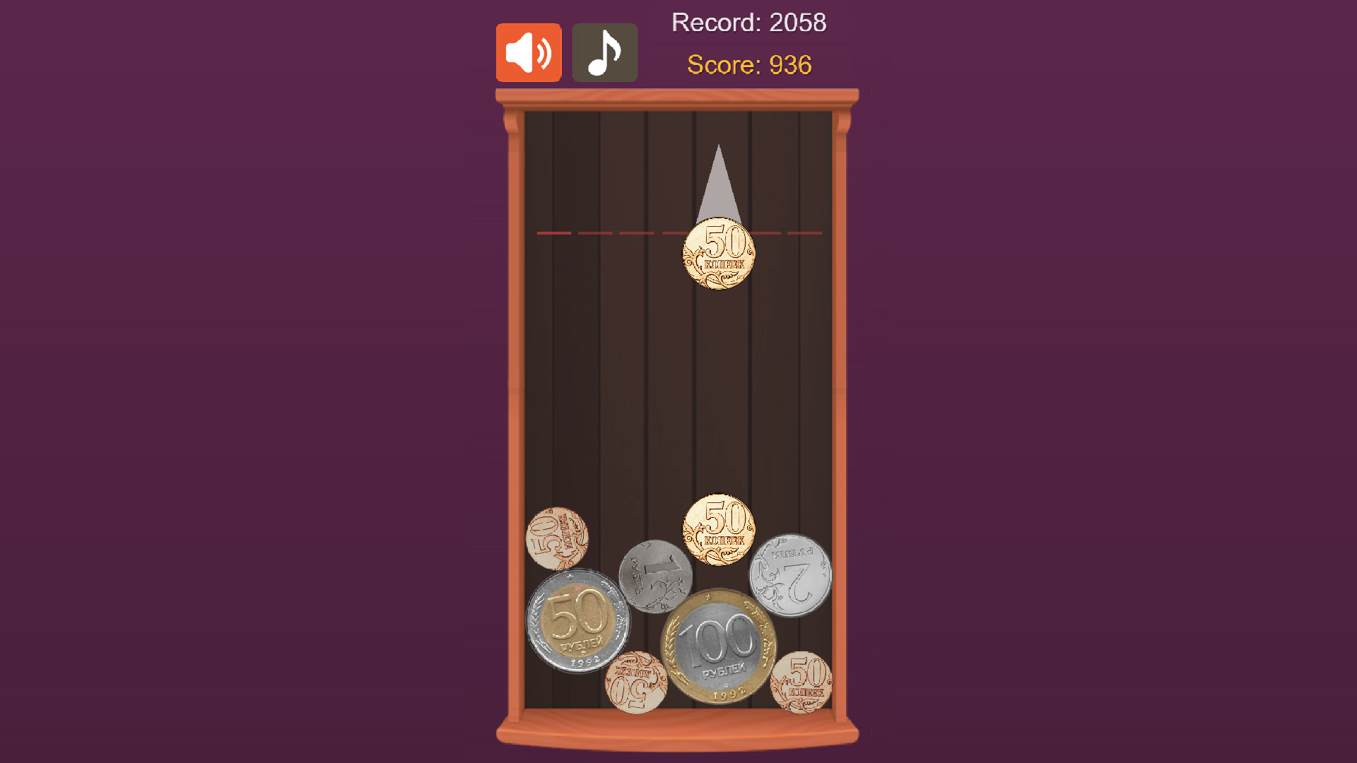 Connect coins : Reach 1000 rubles screenshot
