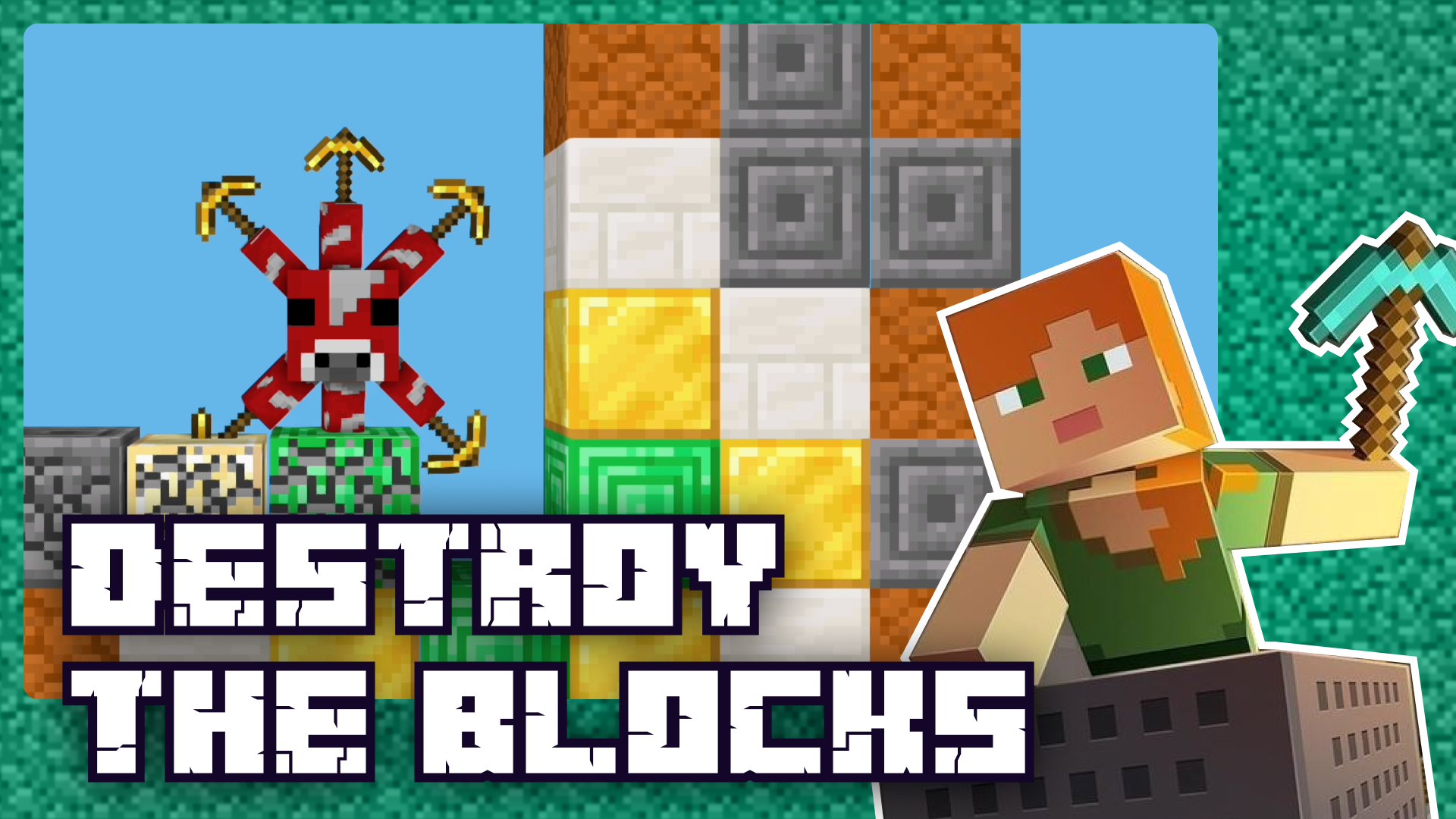 Craft a pickaxe and dig: Merge Noob screenshot
