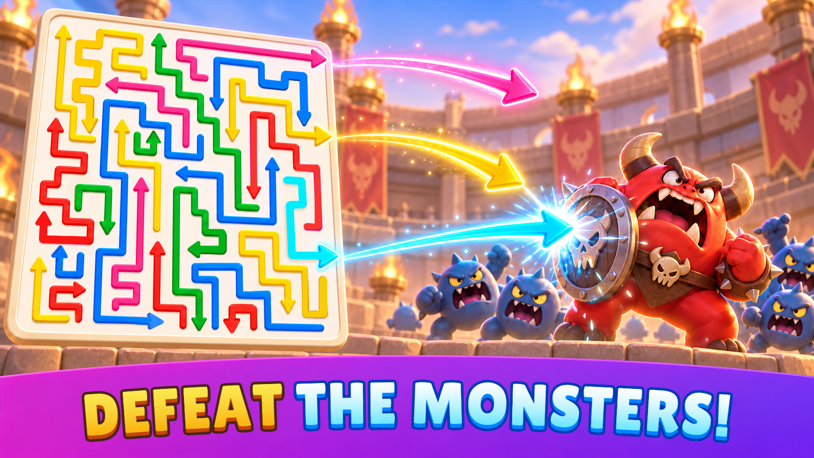Arrow Maze: Stop the Monsters! screenshot 1