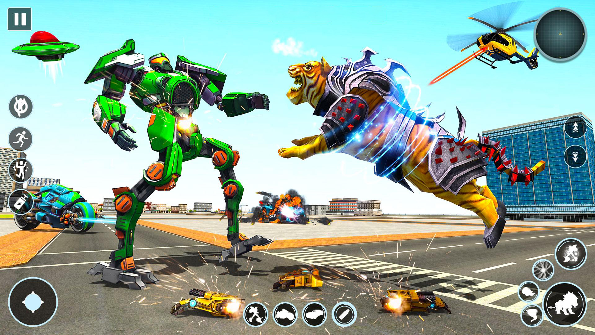 Tiger Robot and Motorcycle: Transformers screenshot