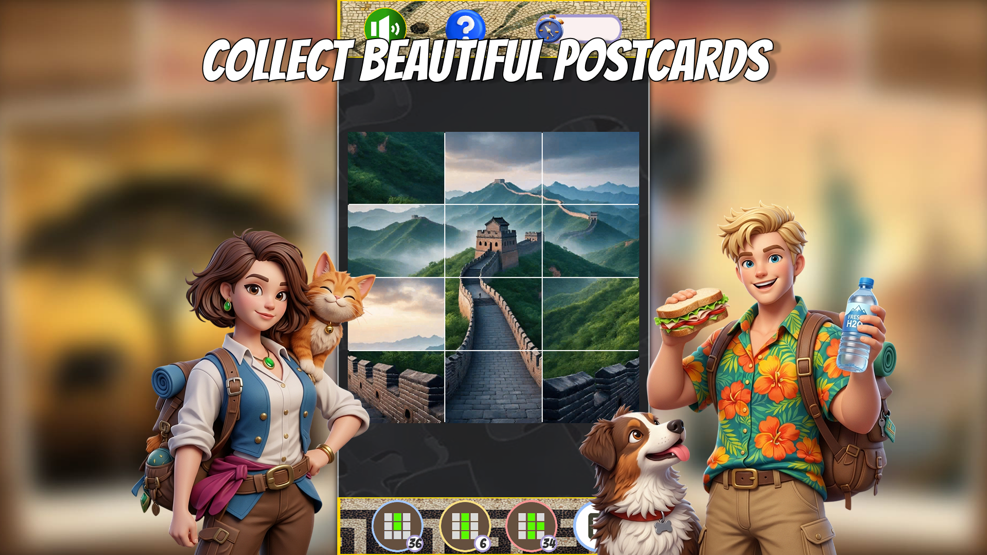 Travel Puzzle: Collect Postcard — screenshot 1