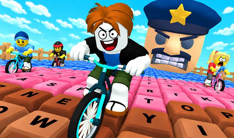 Top Obby but You're on a Bike game cover