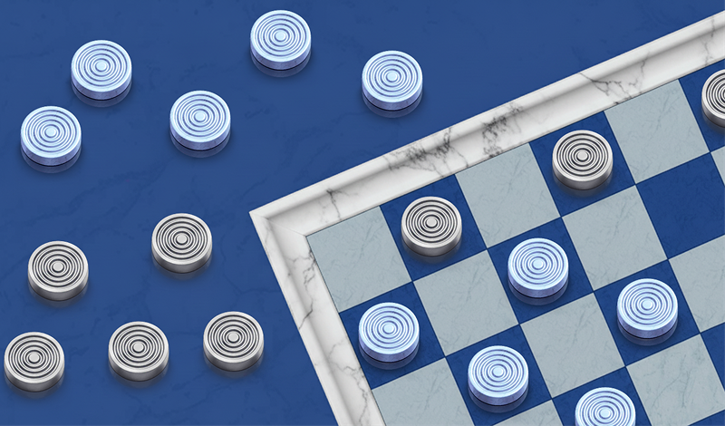 Checkers: Strategy on the board game cover