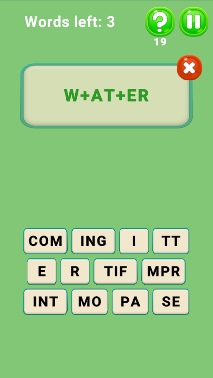 Word Pieces - Build Words from Fragments screenshot 4