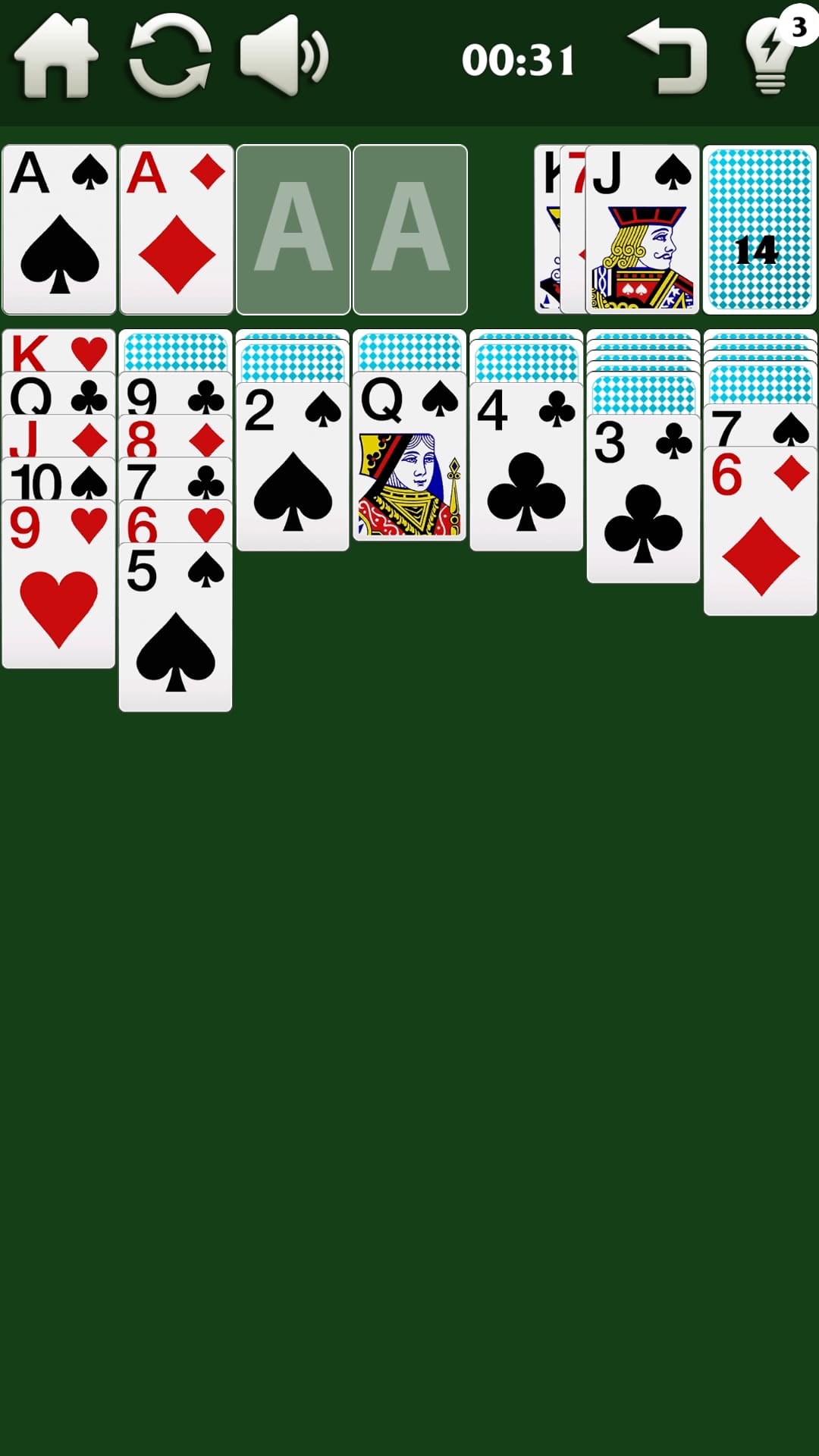 Solitaire for 1 and 3 cards screenshot 7