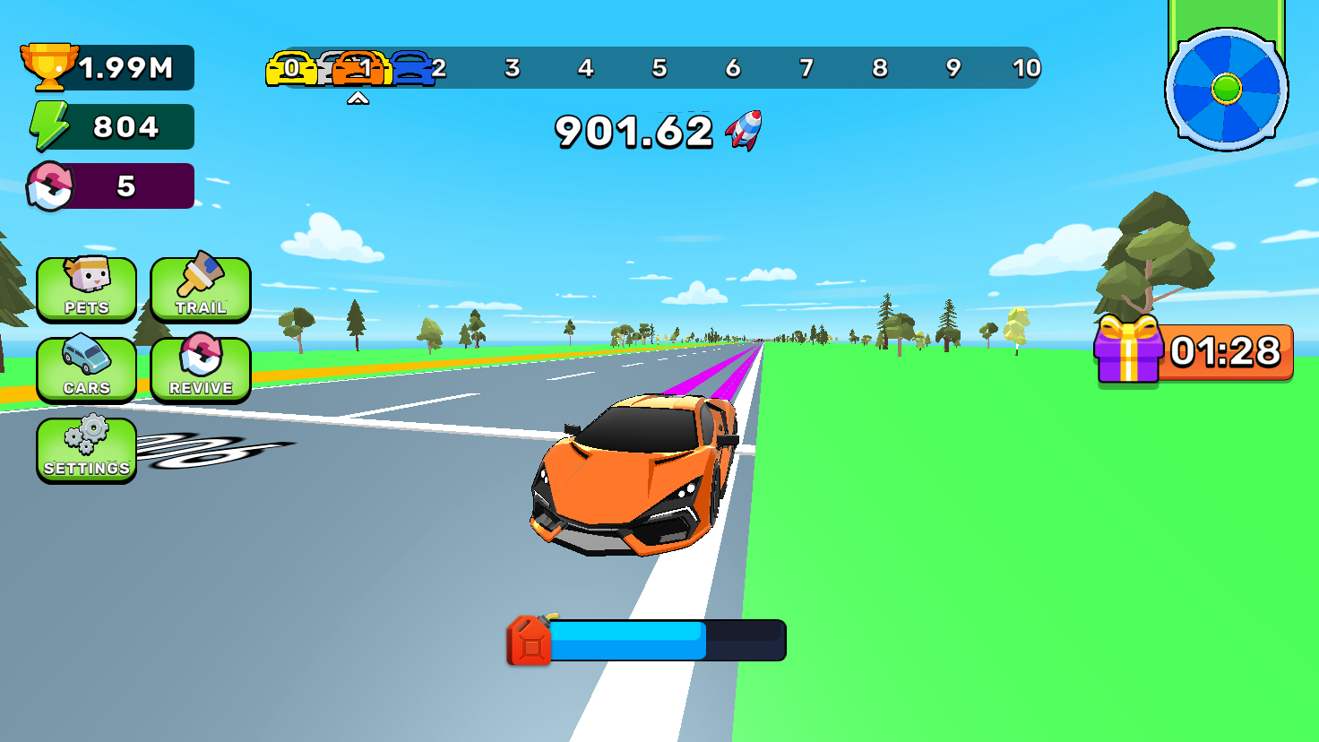 Obby: Drive your car as far as possible screenshot