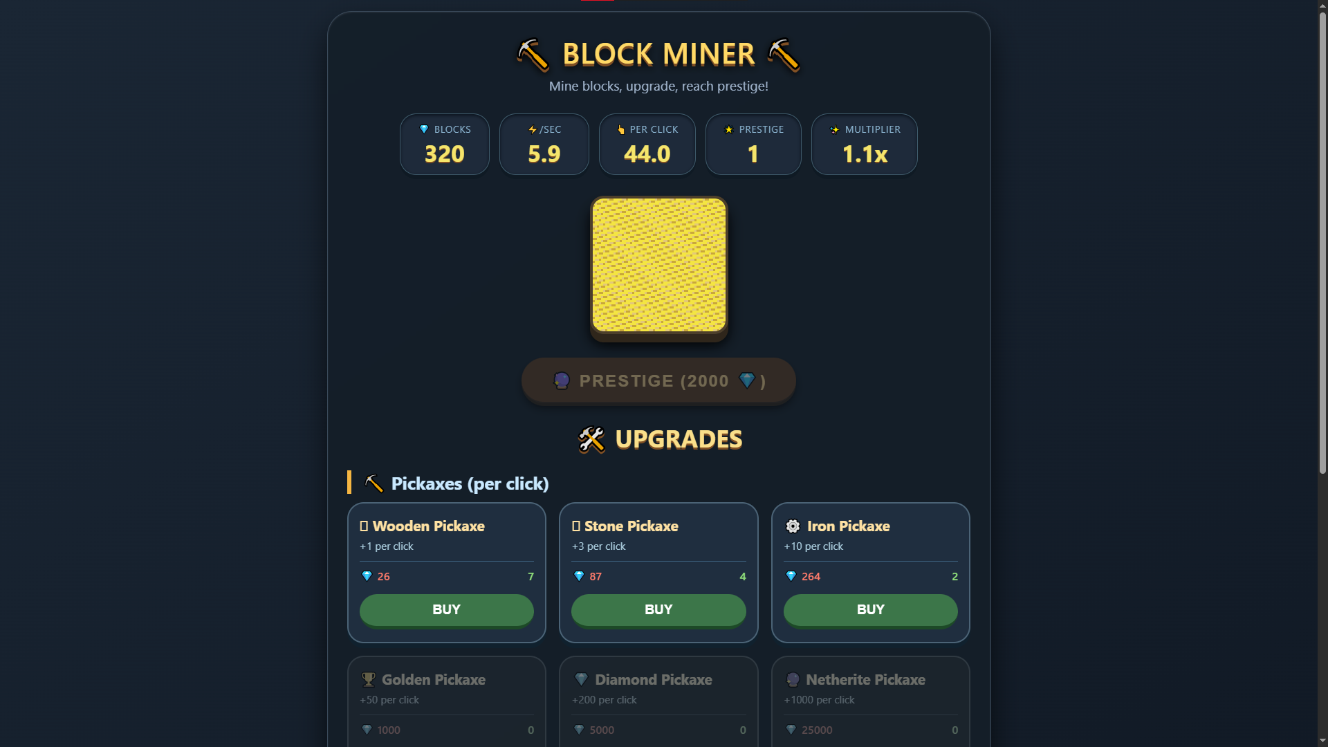 BLOCK MINER — screenshot 1