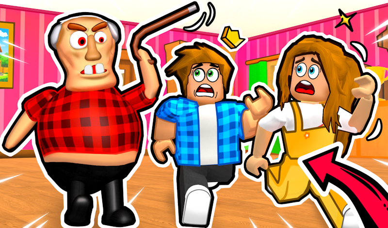 Escape From Evil Grandpa Obby! game cover