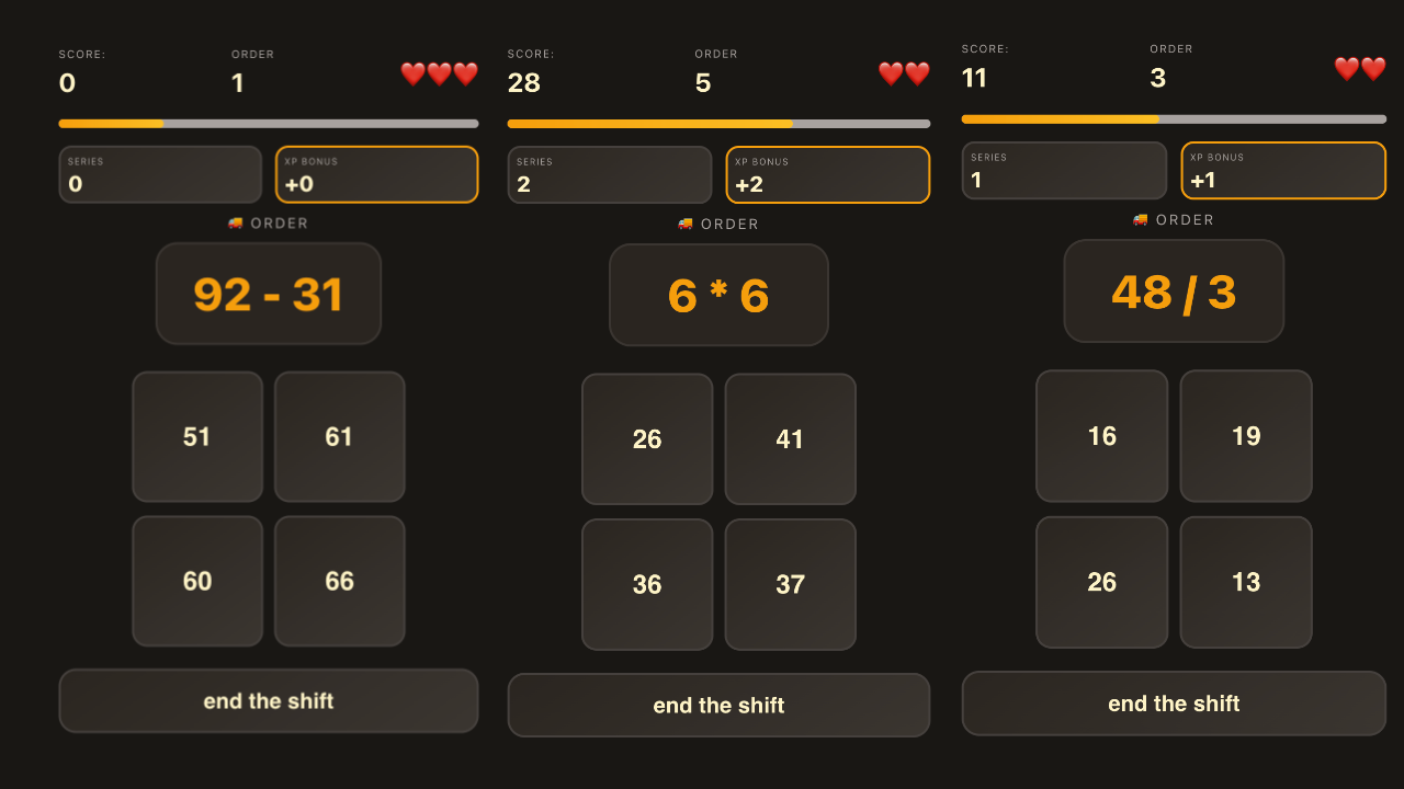 Arithmetic Warehouse — screenshot 2