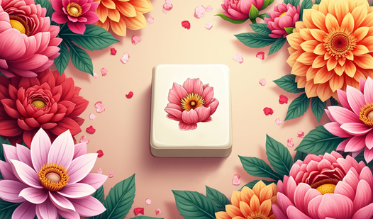 Floral tiles mahjong
