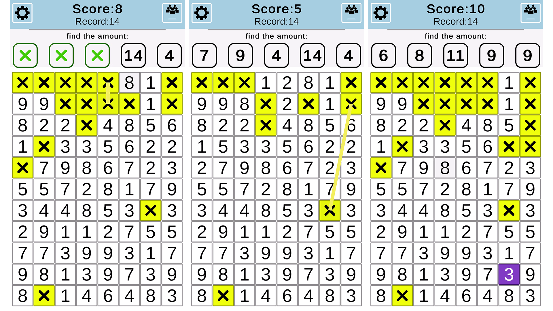 Sum numbers: find a pair for the sum — screenshot 2