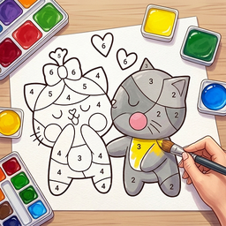 Color by Number: Coloring Book for Girls