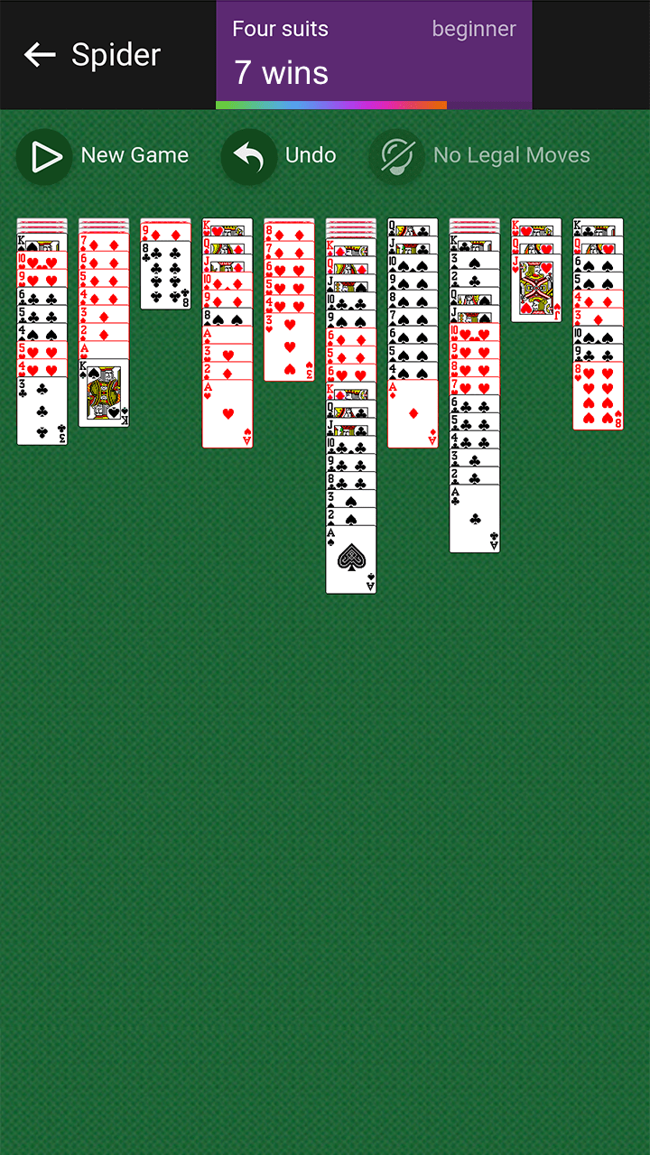Spider Solitaire (1, 2, and 4 suits) screenshot 10