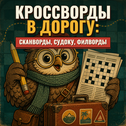 Кроссворды в дорогу: сканворды, судоку, филворды
