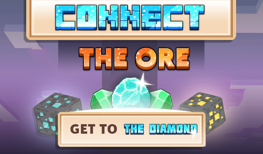 Connect the ore - Get to the Diamond!