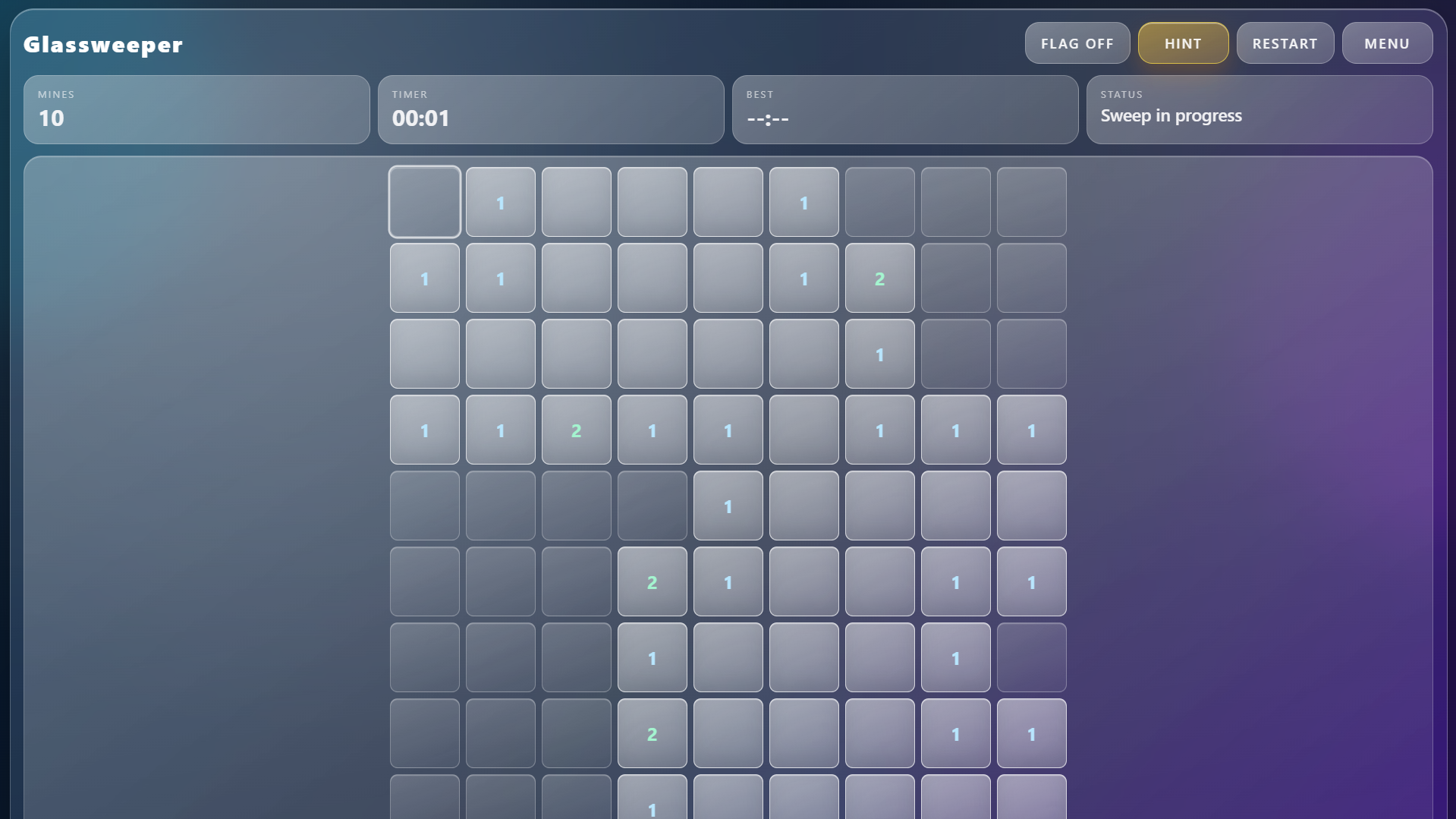 Glassweeper — screenshot 1