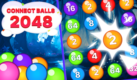 Connect balls 2048