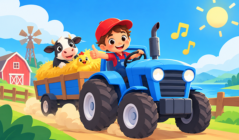 Blue Tractor Goes with a Song game cover