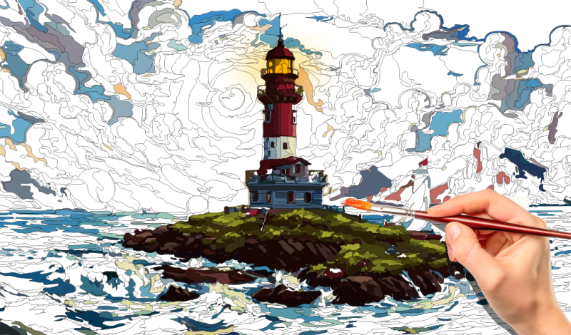 Coloring book online: coloring pages o"Nature" game cover