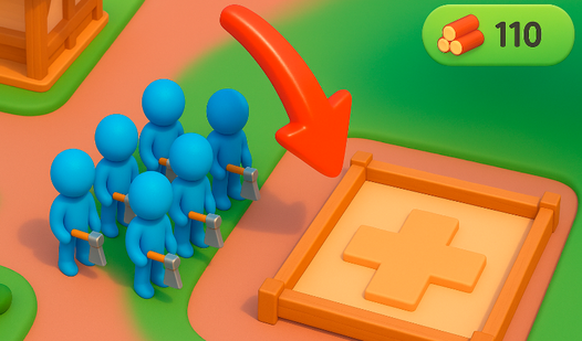 Crowd Lumberjack Stickman  loading=