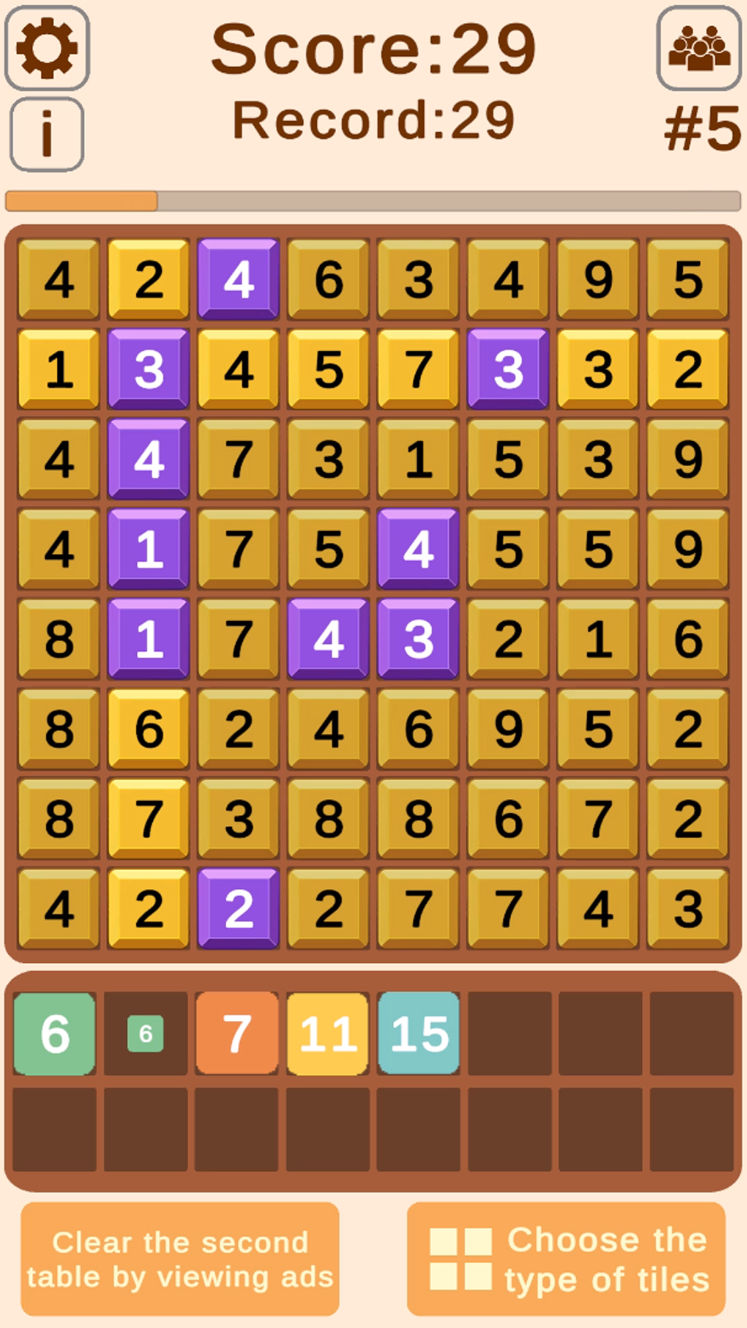 Numbers: matching combinations in a row screenshot 5