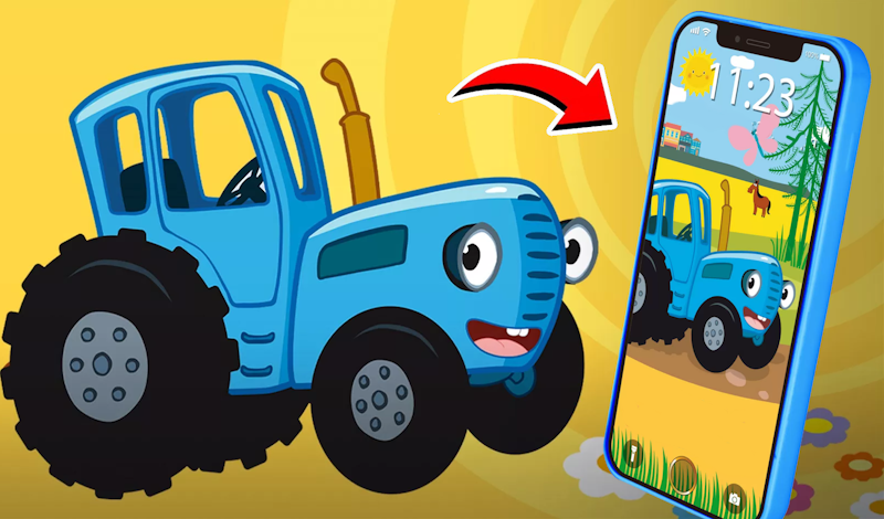 What's in the Blue Tractor's Phone! game cover
