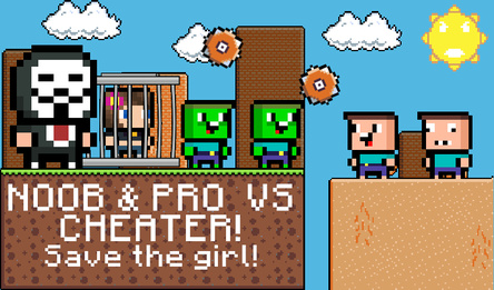 NOOB & PRO vs CHEATER! Save the girl!