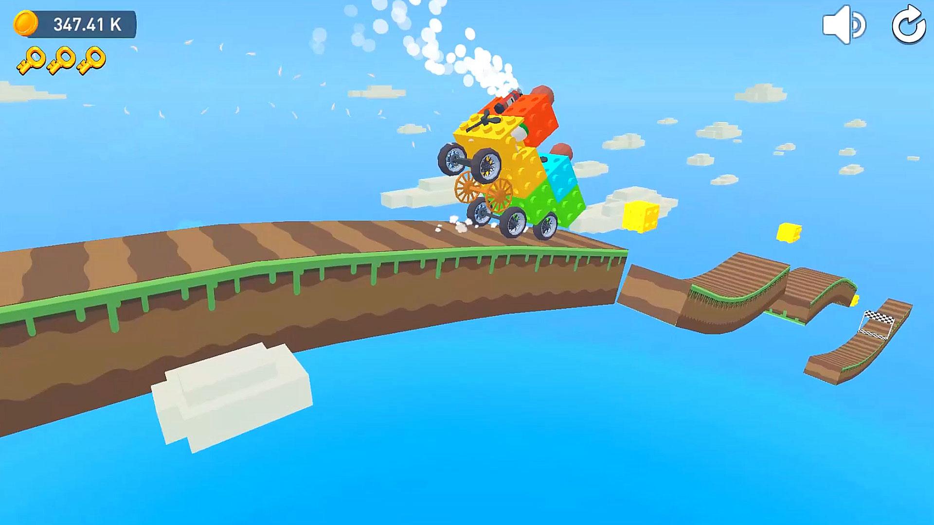 Crafting car out of blocks screenshot