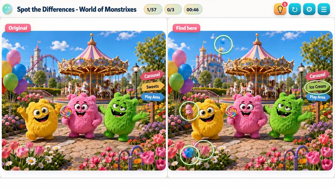 Spot the Differences - World of Monstrixes screenshot