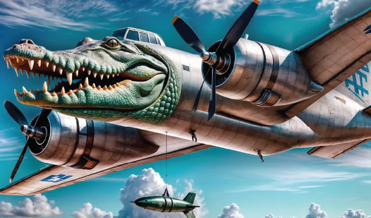 Krokodilo Bombardiro and Dania Varesnik fly kroko!
