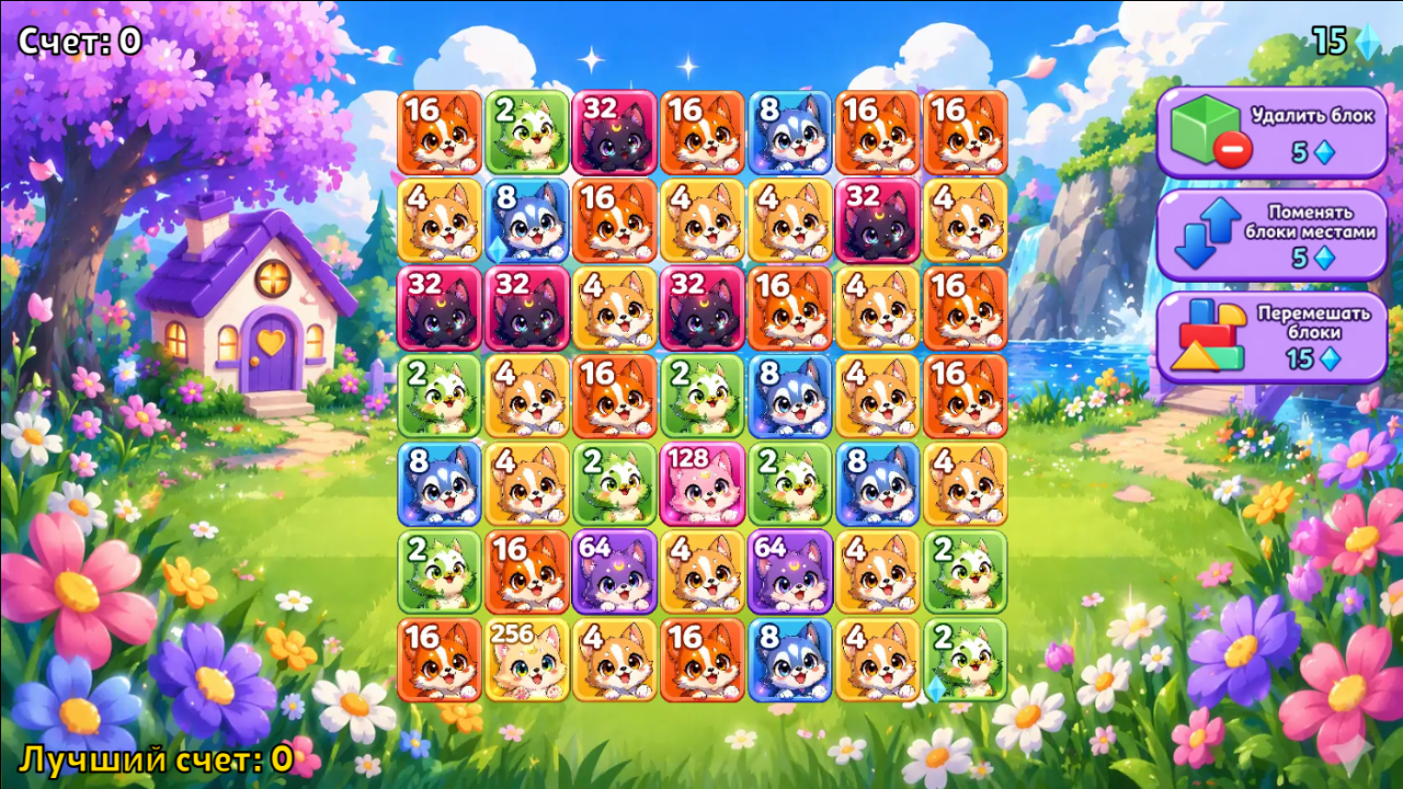 2048 с котятами — screenshot 2