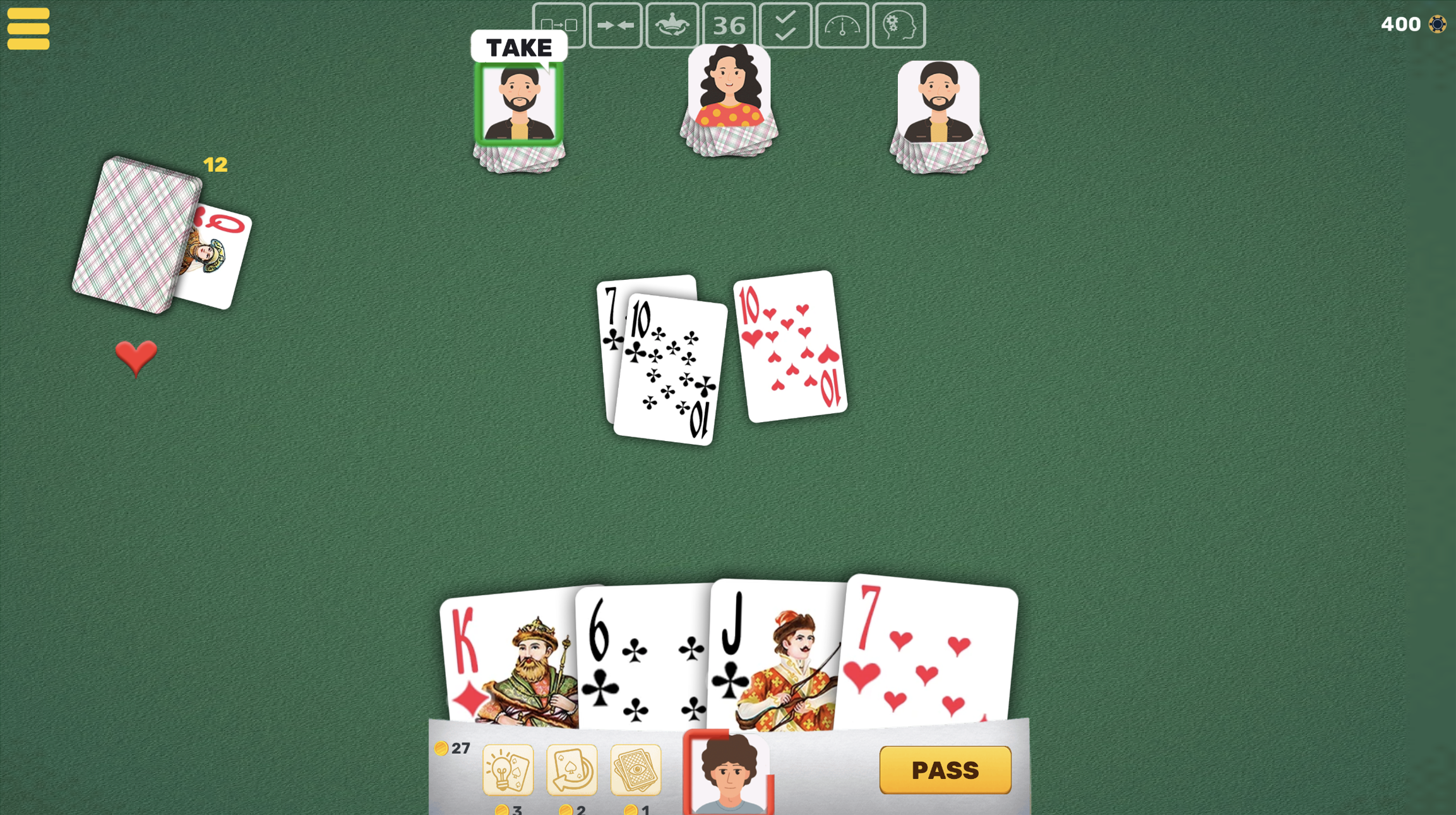 Durak transfer regular cards screenshot 2