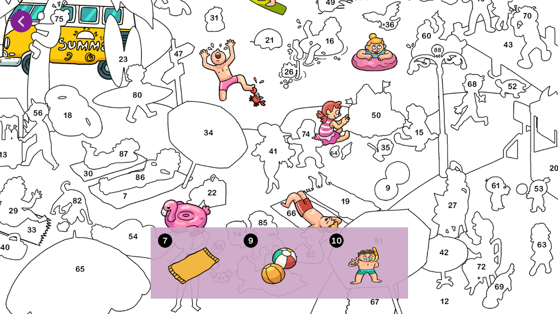 Stickers by numbers screenshot