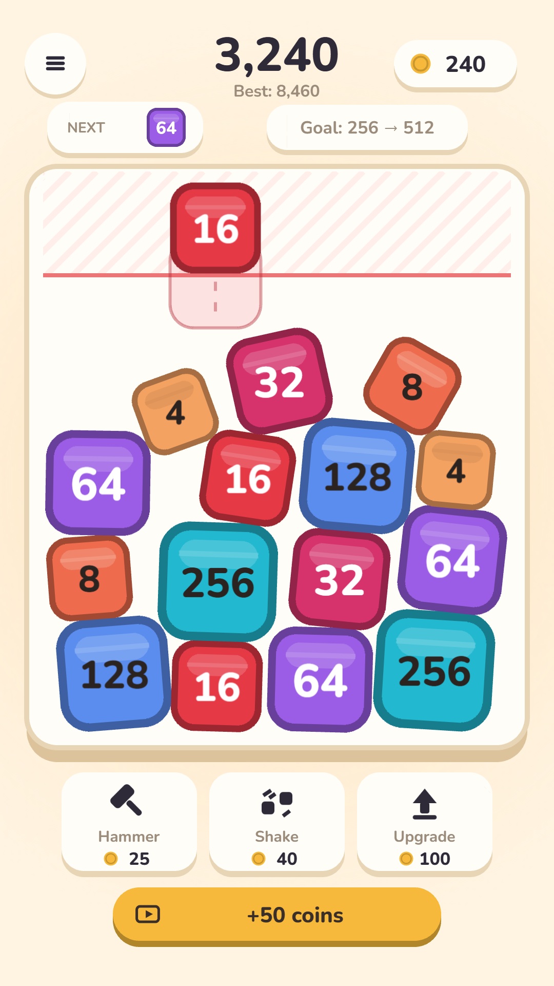 Numfall: Merge Blocks 2048 screenshot 4