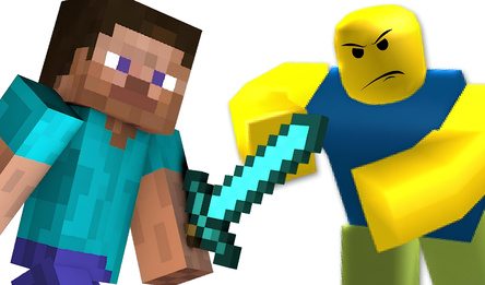 Noob vs Pro RobCraft. MineBlock War Strategy