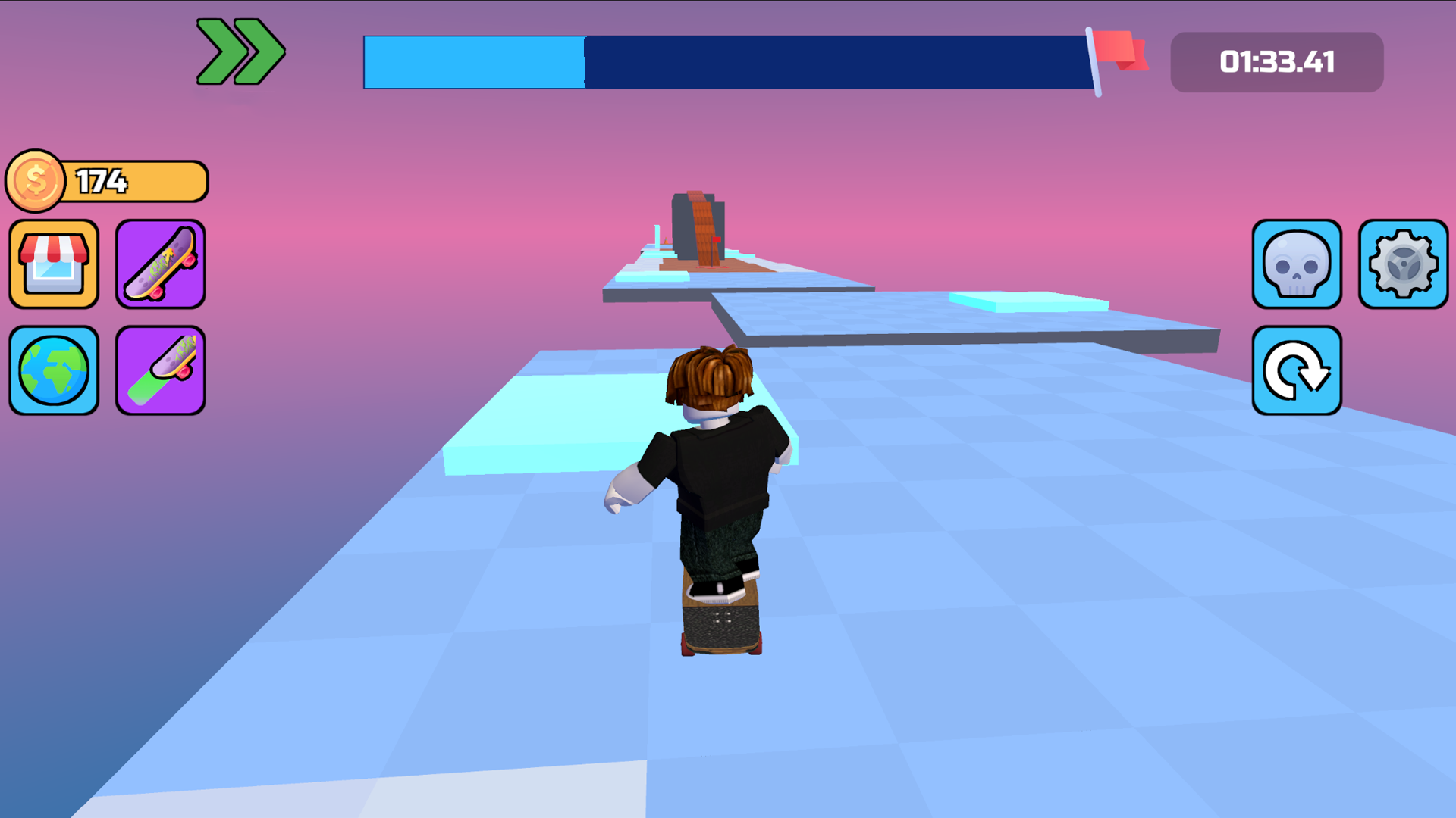 Obby: Skateboard Race screenshot