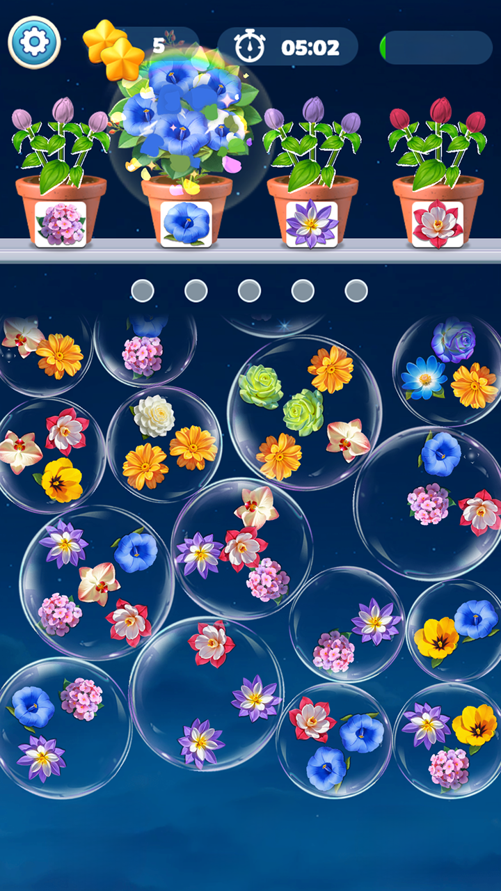 Flower Bubble: Merge & Match screenshot 4