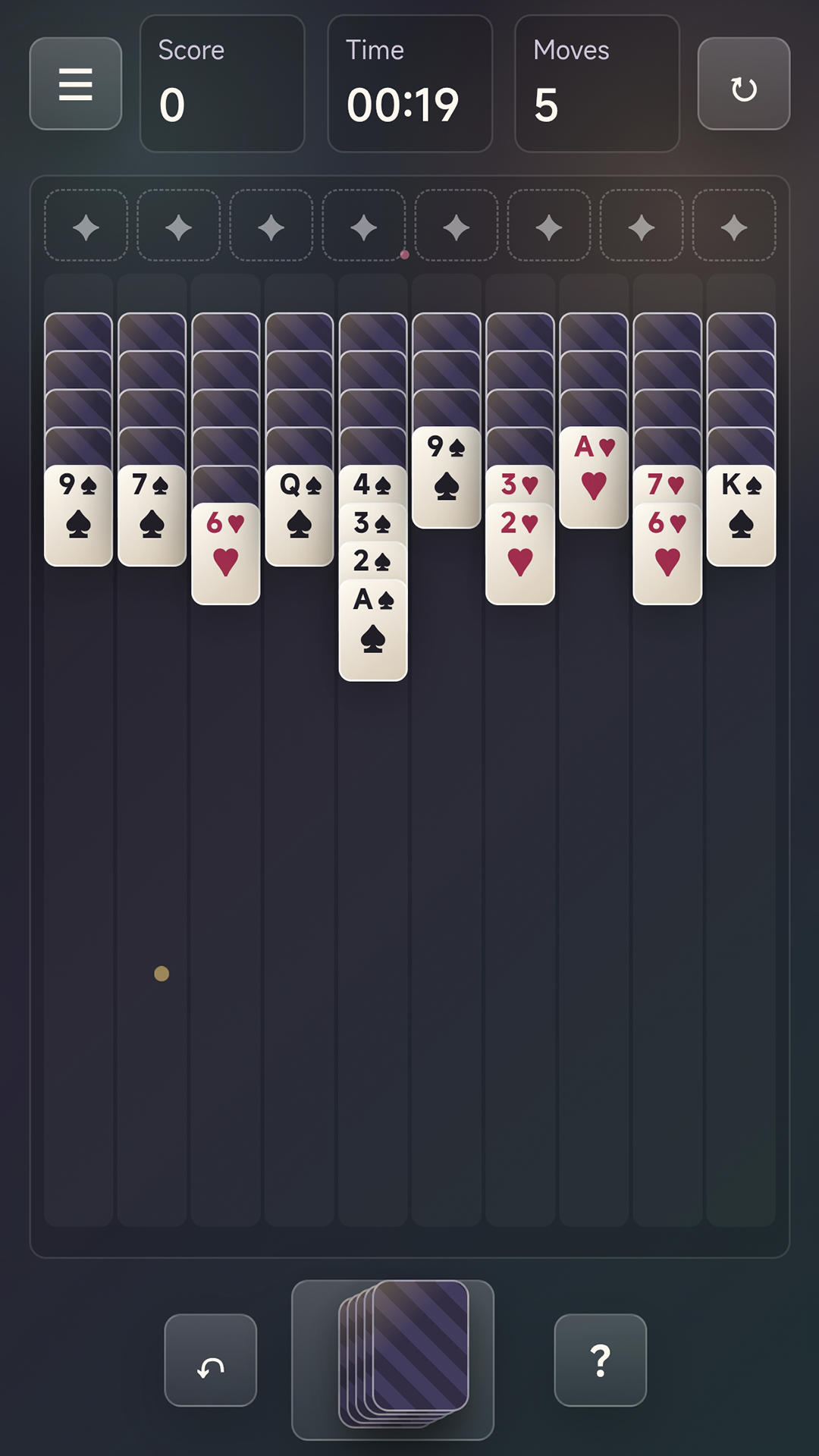 Spider Solitaire: Constellations screenshot 5