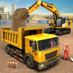 Moscow House Construction Truck-poster