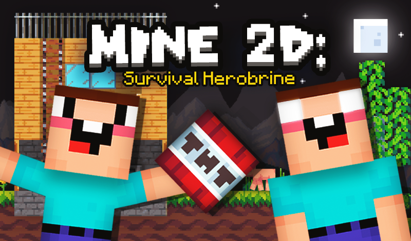 Mine 2D: Survival Herobrine game cover