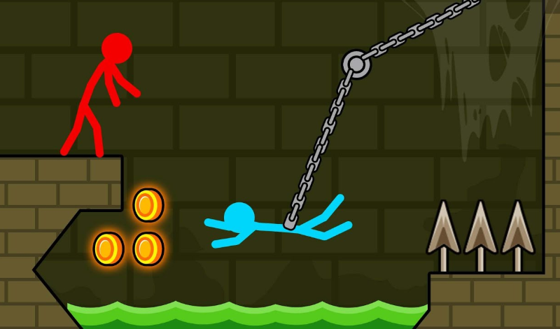 Red and Blue Stick: fire and water 2 game cover