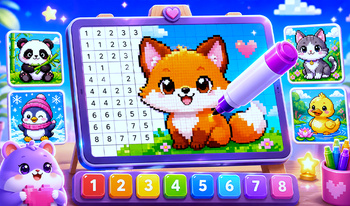 Color Pixels - Coloring by Numbers