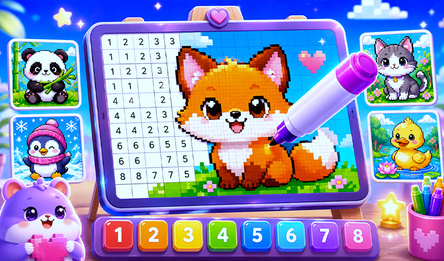 Color Pixels - Coloring by Numbers