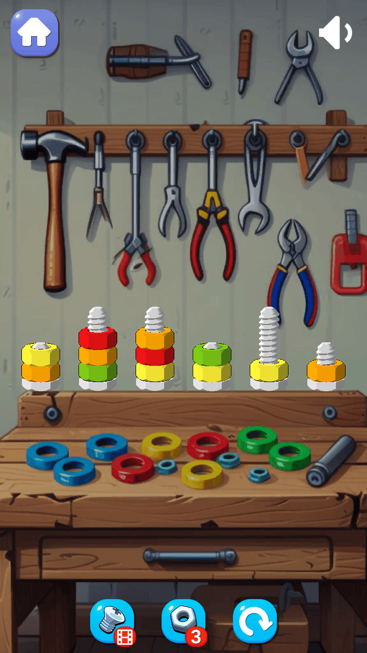 Nuts and bolts: color sorting screenshot 8