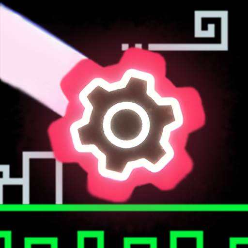 Neon gear runner icon