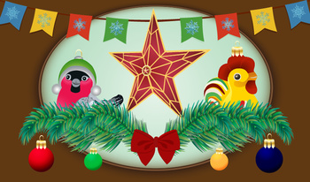 New Year glass balls