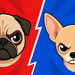 Pugs vs. Chihuahuas. Clicker