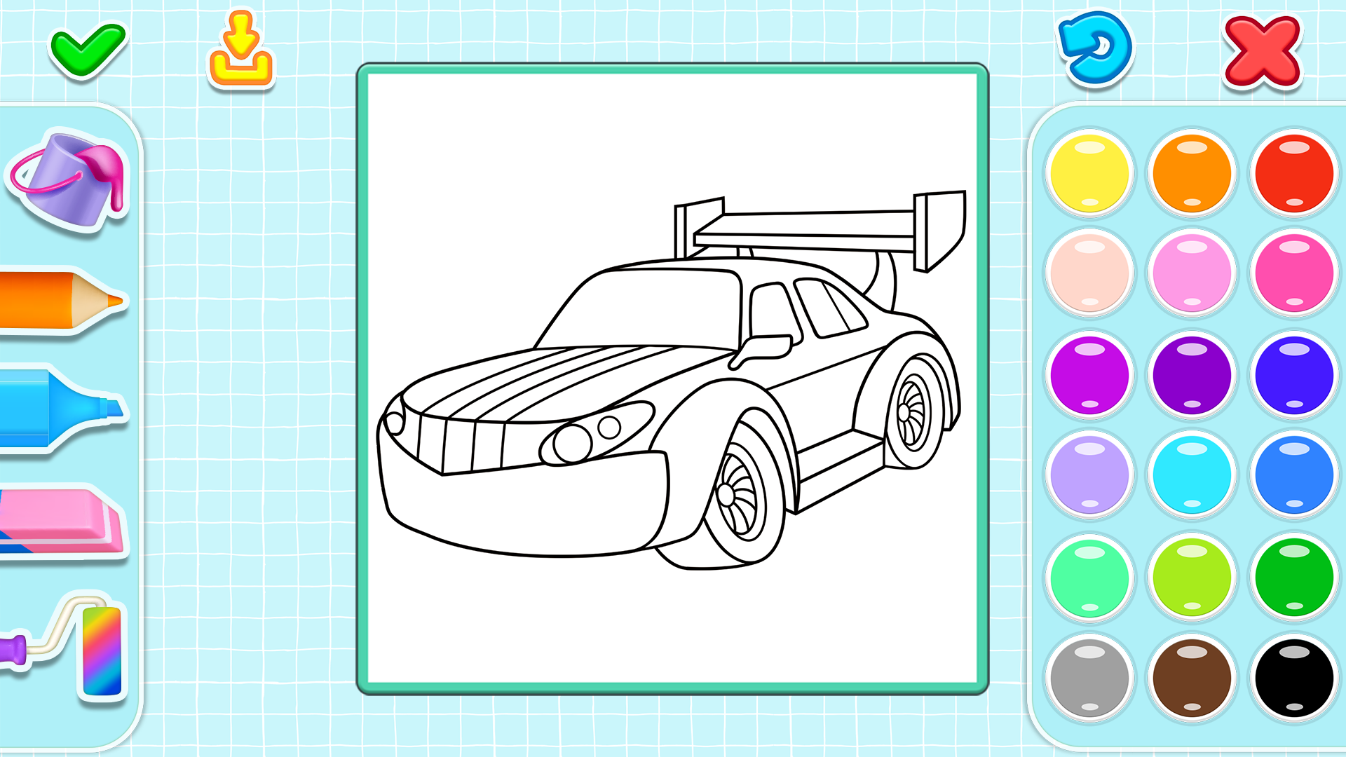 Coloring game for kids 6 years old screenshot