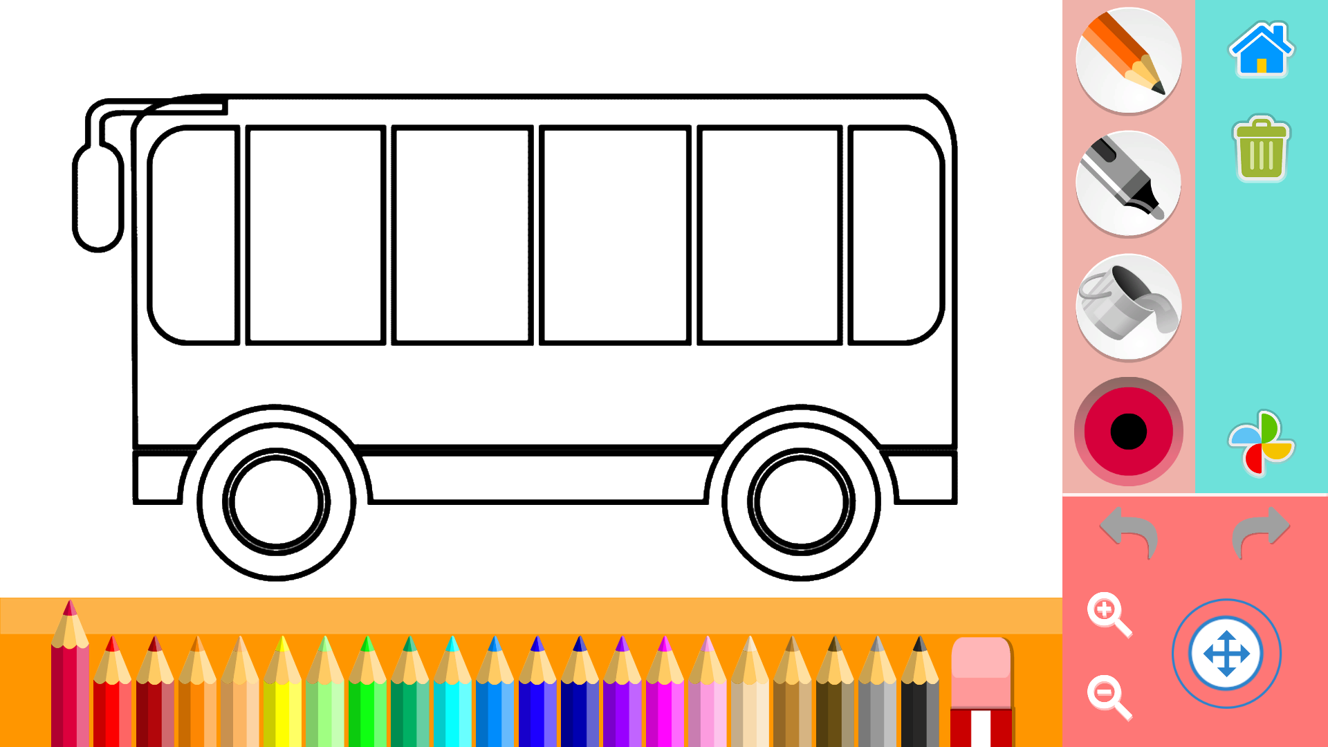 Coloring book - cars and trucks screenshot