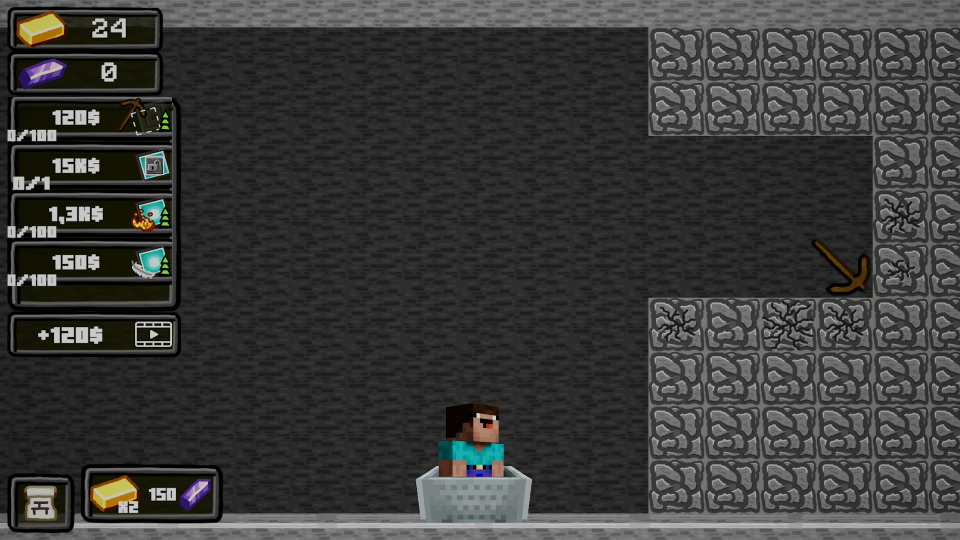 Dig the Cave - Cubic mode! screenshot